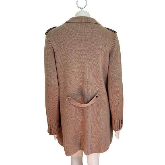 NWT TALBOTS Wool Blend Notch Collar Cardigan in English Toffee SZ L - Picture 8 of 12